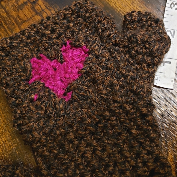 NWT* Handmade fingerless gloves 💜 fitted, soft acrylic, MarpleMade Designs - Picture 6 of 7